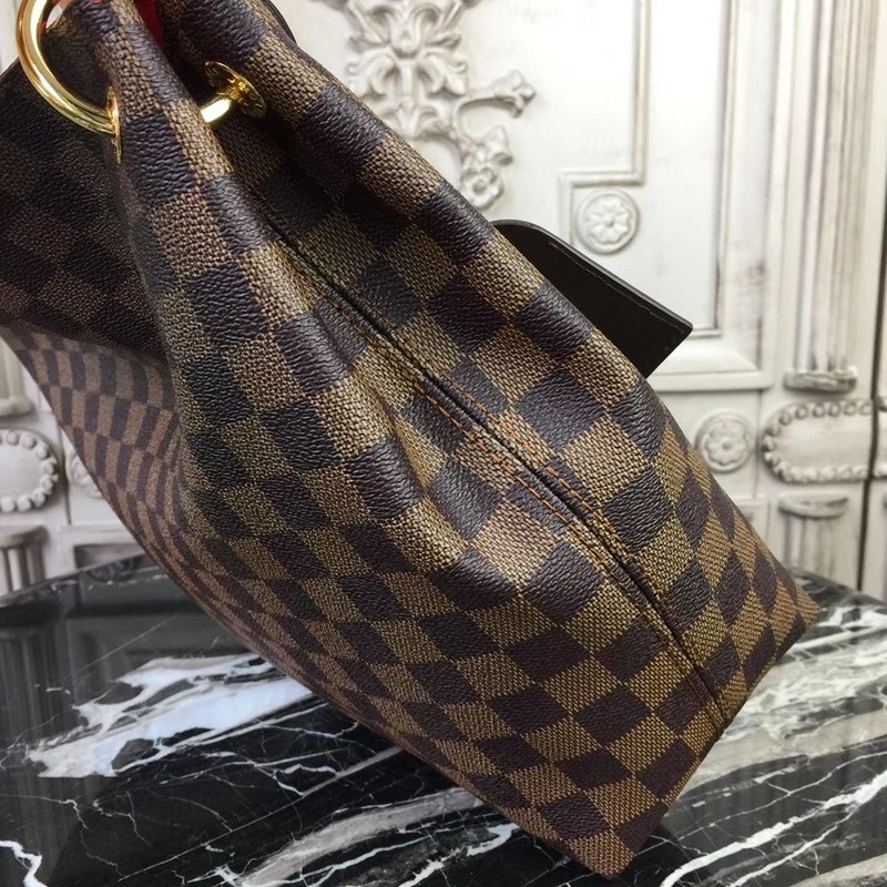 Louis Vuitton Graceful PM Damier Ebene Brown Red 35cm N44044 - Image 6