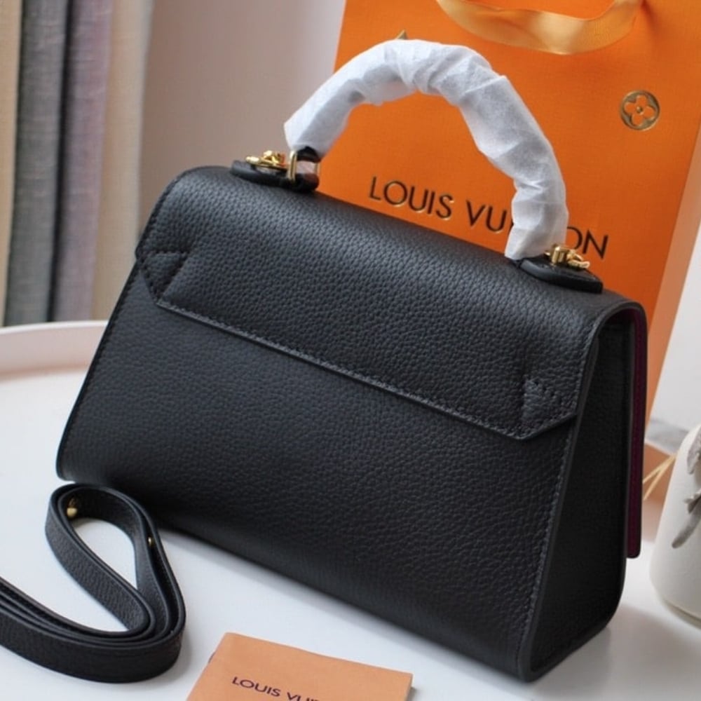 Louis Vuitton Twist PM Grained Leather Top Handle Bag Black 25Cm M57093 - Image 3