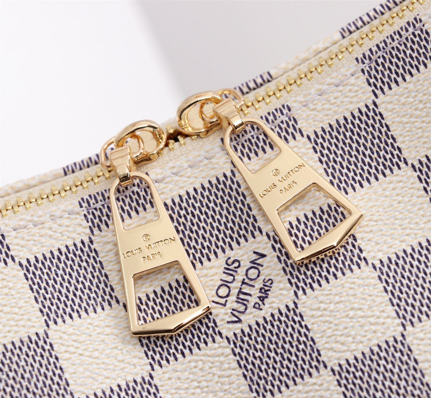 Louis Vuitton Lymington Damier Azur Canvas Beige 35Cm N40022 - Image 4