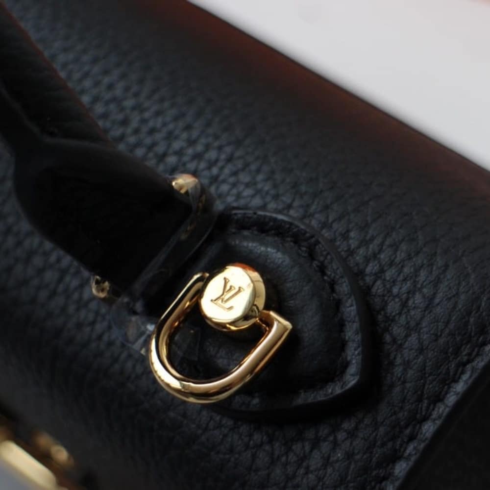 Louis Vuitton Twist PM Grained Leather Top Handle Bag Black 25Cm M57093 - Image 5