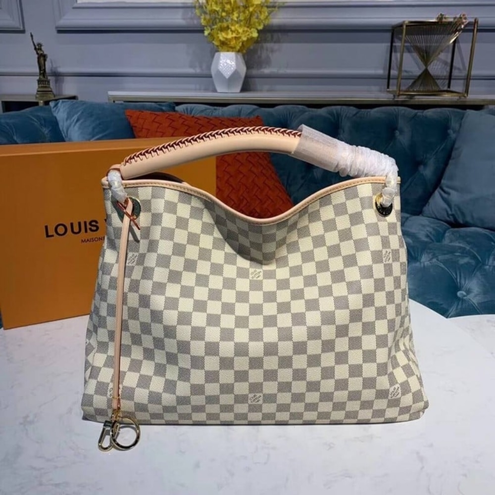 Louis Vuitton Artsy MM Damier Azur Canvas Cream 41Cm N40253 - Image 2