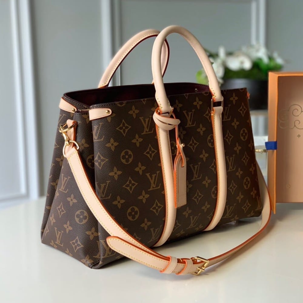 Louis Vuitton Soufflot MM Monogram Canvas Handle Bag Pink 36cm M44816 - Image 2