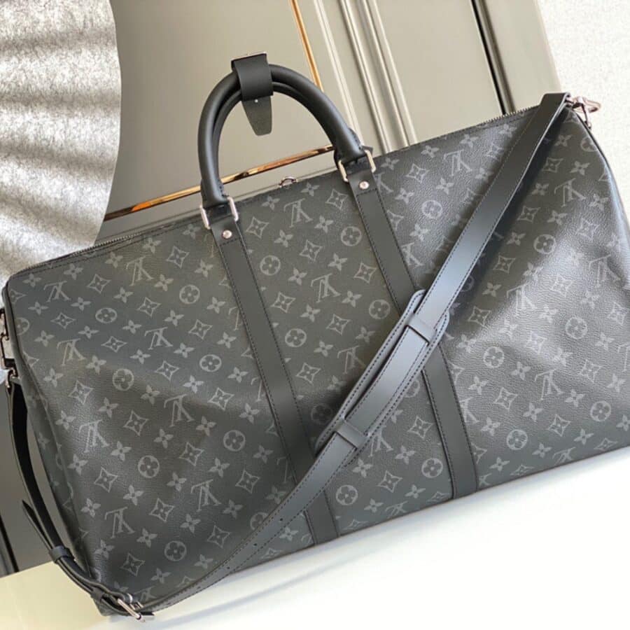 Alternative view of Louis Vuitton Keepall Bandoulière 50 Monogram Eclipse Boston Travel Bag Black 50cm M14202