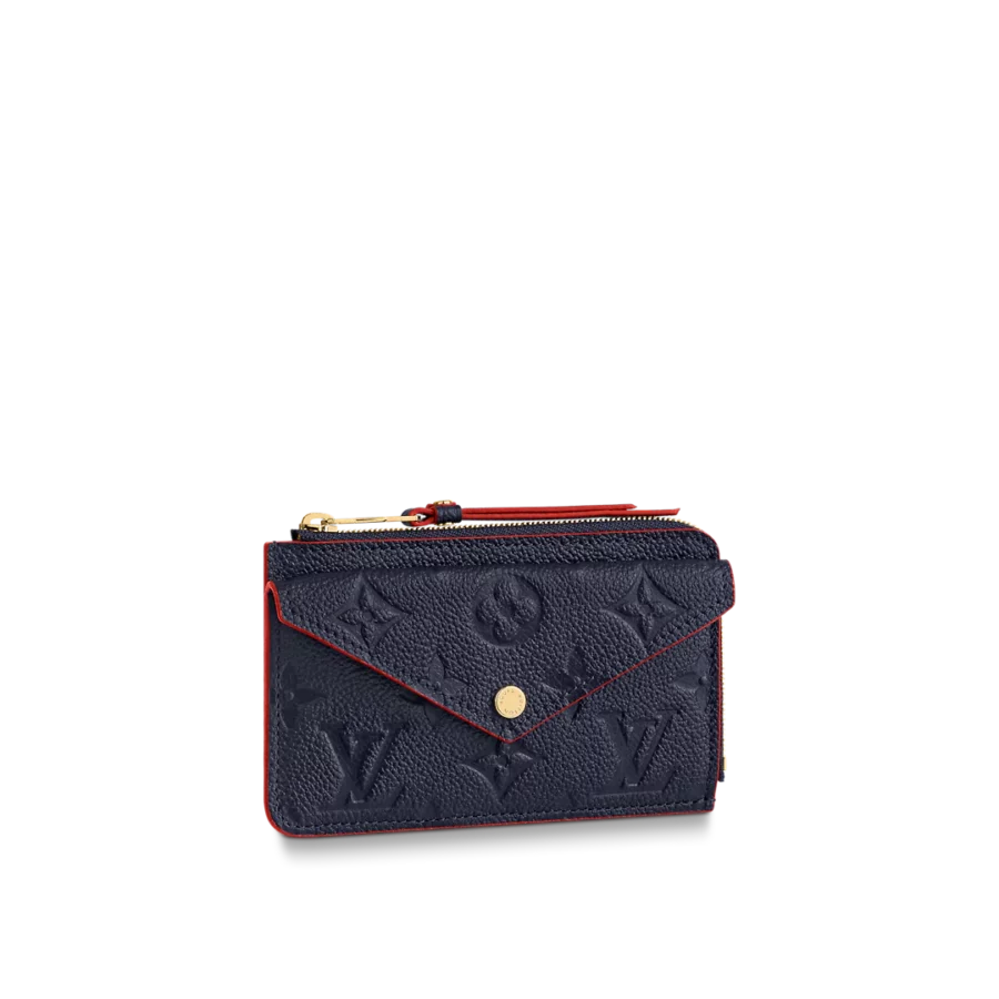 Louis Vuitton Card Holder Recto Verso Wallet Navy Blue / Red 13Cm M69420