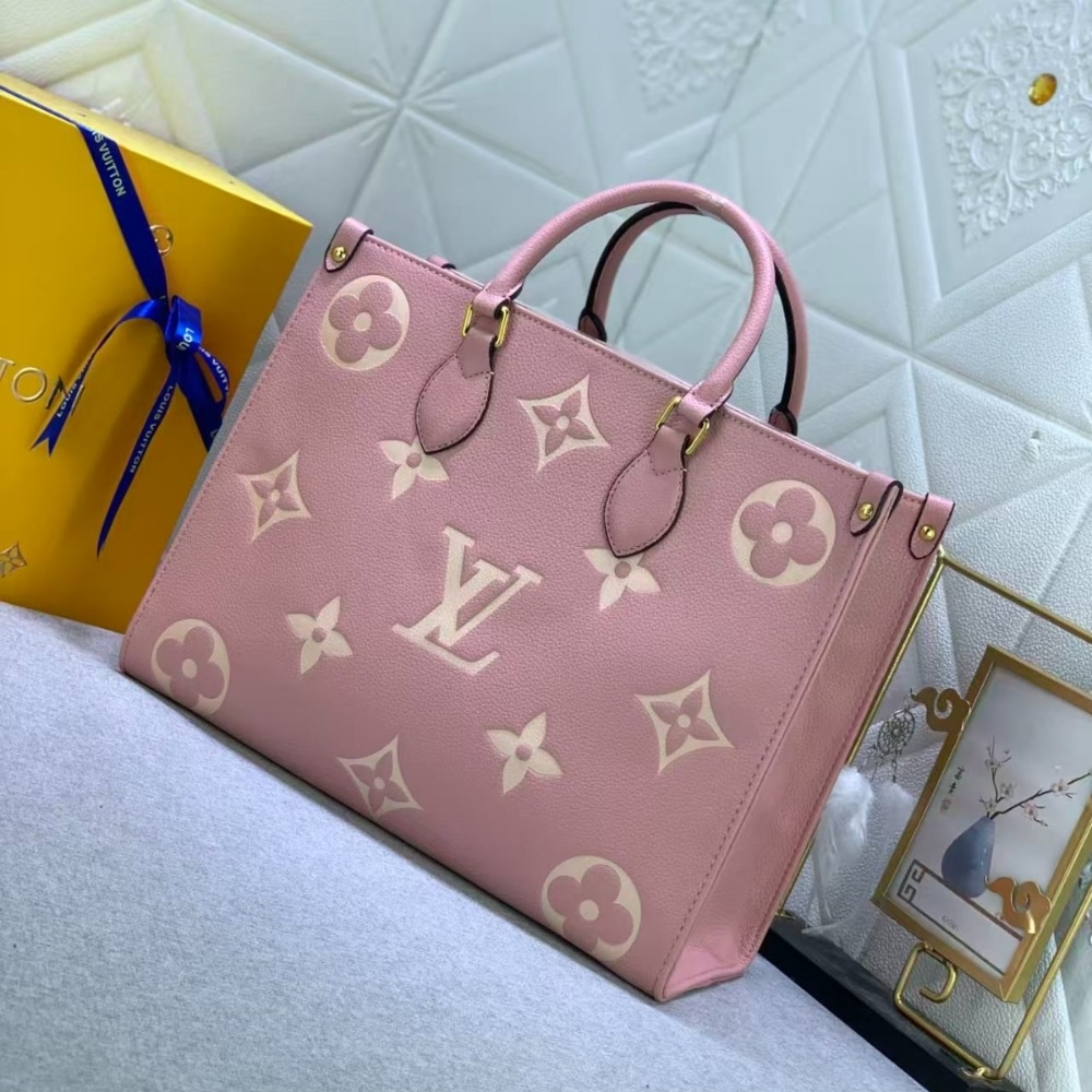 Louis Vuitton Onthego MM Monogram Empreinte Trianon Pink 33cm M46286 - Image 3