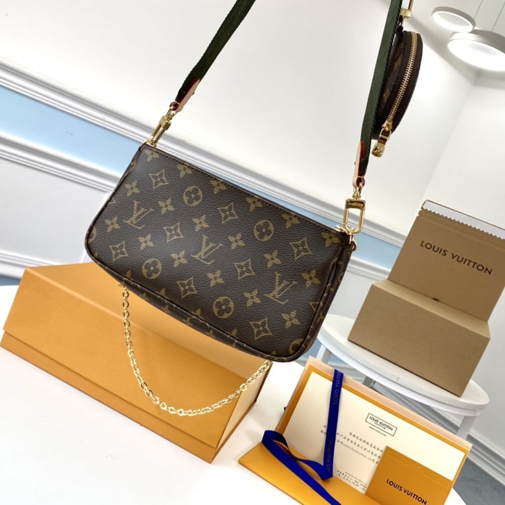 Louis Vuitton Multi Pochette Accessoires Monogram Canvas Khaki 24cm M44813 - Image 3