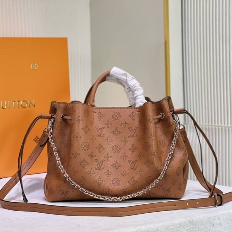 Alternative view of Louis Vuitton Bella Tote Mahina Perforated Leather Arizona Brown 32cm M59655