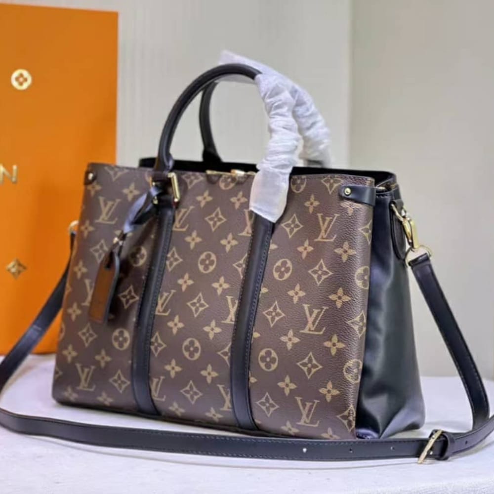 Louis Vuitton Soufflot MM Bag Monogram Canvas Black 36Cm M44817 - Image 3