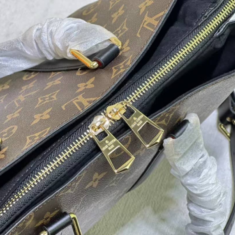 Louis Vuitton Soufflot MM Bag Monogram Canvas Black 36Cm M44817 - Image 8