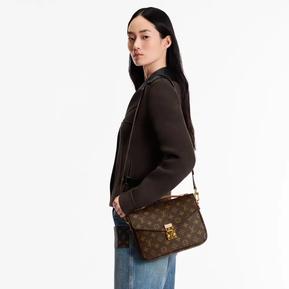 Louis Vuitton Pochette Métis Monogram Canvas Satchel Brown 25cm M44875 - Image 9