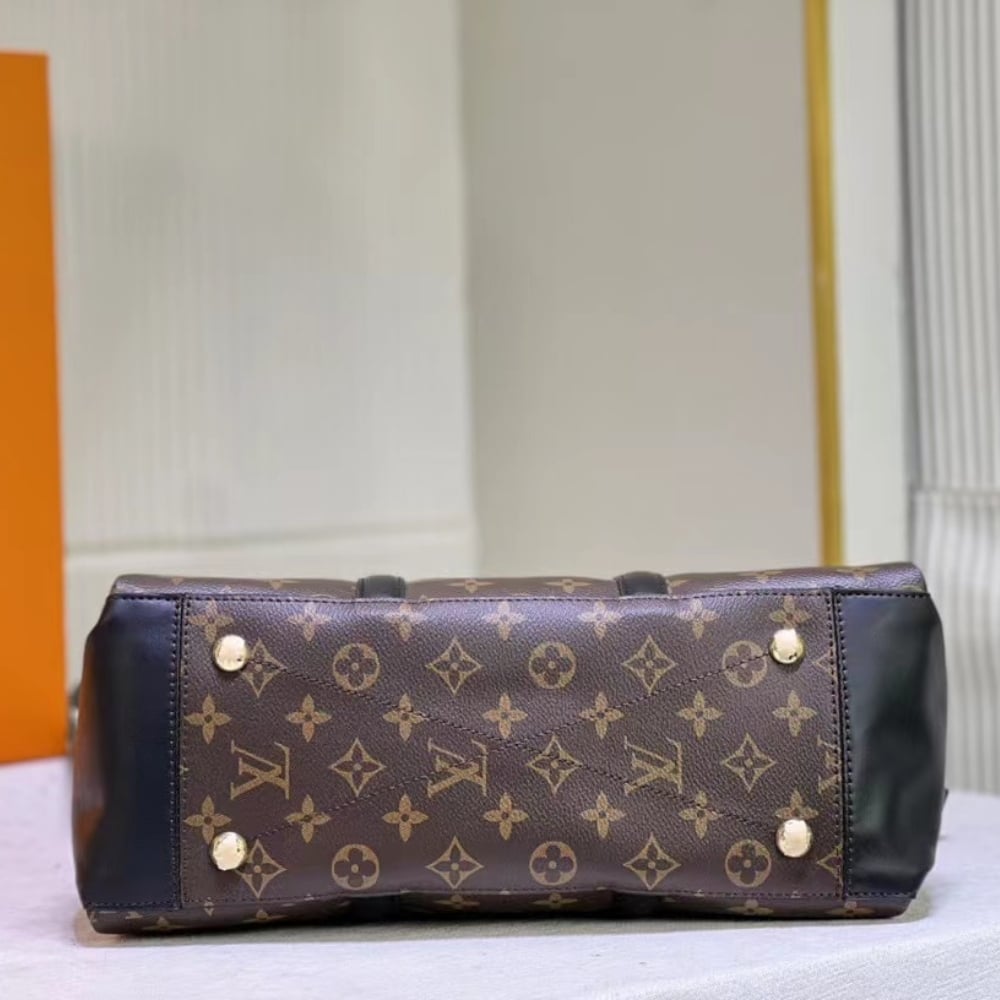 Louis Vuitton Soufflot MM Bag Monogram Canvas Black 36Cm M44817 - Image 5