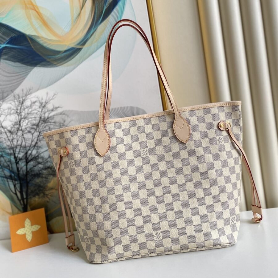 Alternative view of Louis Vuitton Neverfull GM Damier Azur Canvas Tote Bag Beige 39cm N40602
