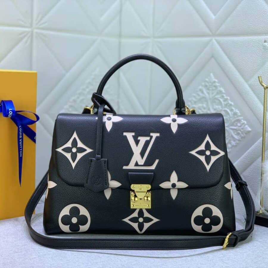 Alternative view of Louis Vuitton Madeleine BB Monogram Empreinte Leather Top Handle Bag Black and Beige 24cm M45978