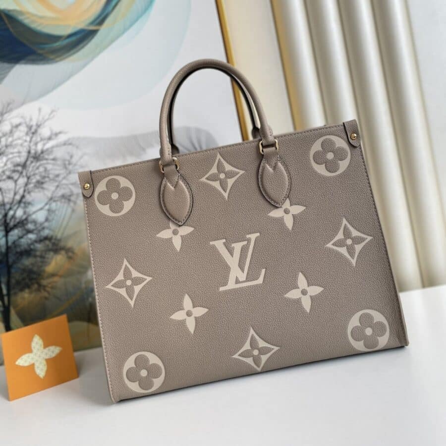 Alternative view of Louis Vuitton Onthego MM Monogram Empreinte Leather Tote Bag Dove Cream 35cm M45494