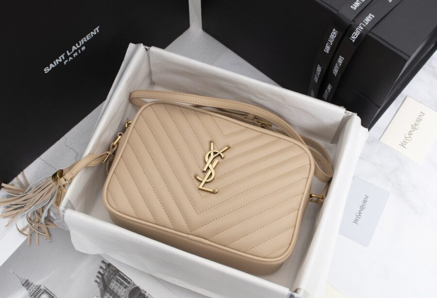 Alternative view of Saint Laurent Lou Camera Bag In Quilted Leather Beige Gold 23cm 612544DV7072721