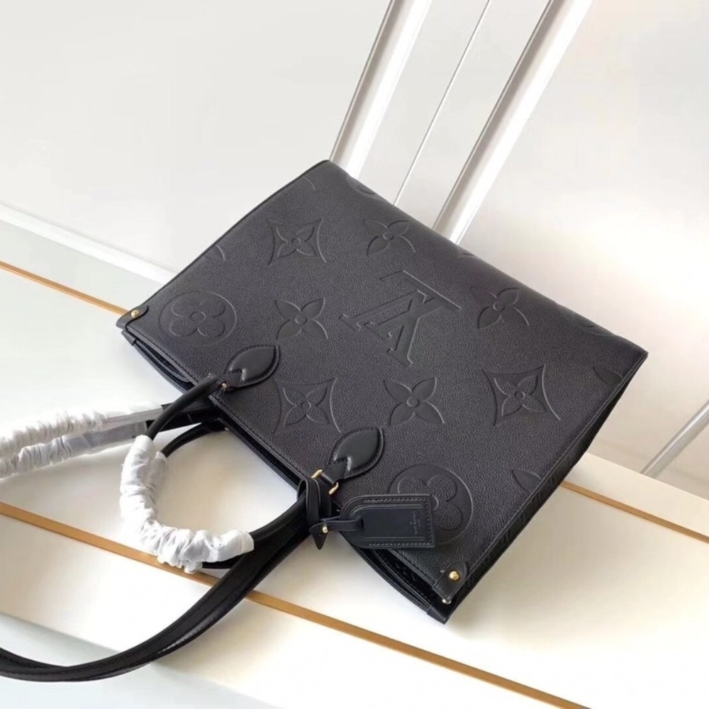 Louis Vuitton Onthego GM Bag Monogram Empreinte Leather Black 41Cm M44925 - Image 7