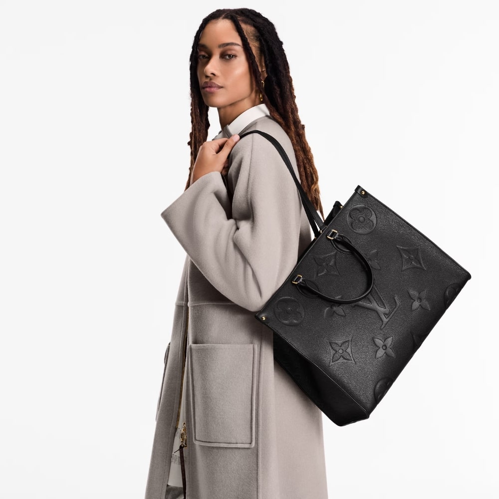 Louis Vuitton Onthego GM Bag Monogram Empreinte Leather Black 41Cm M44925 - Image 8