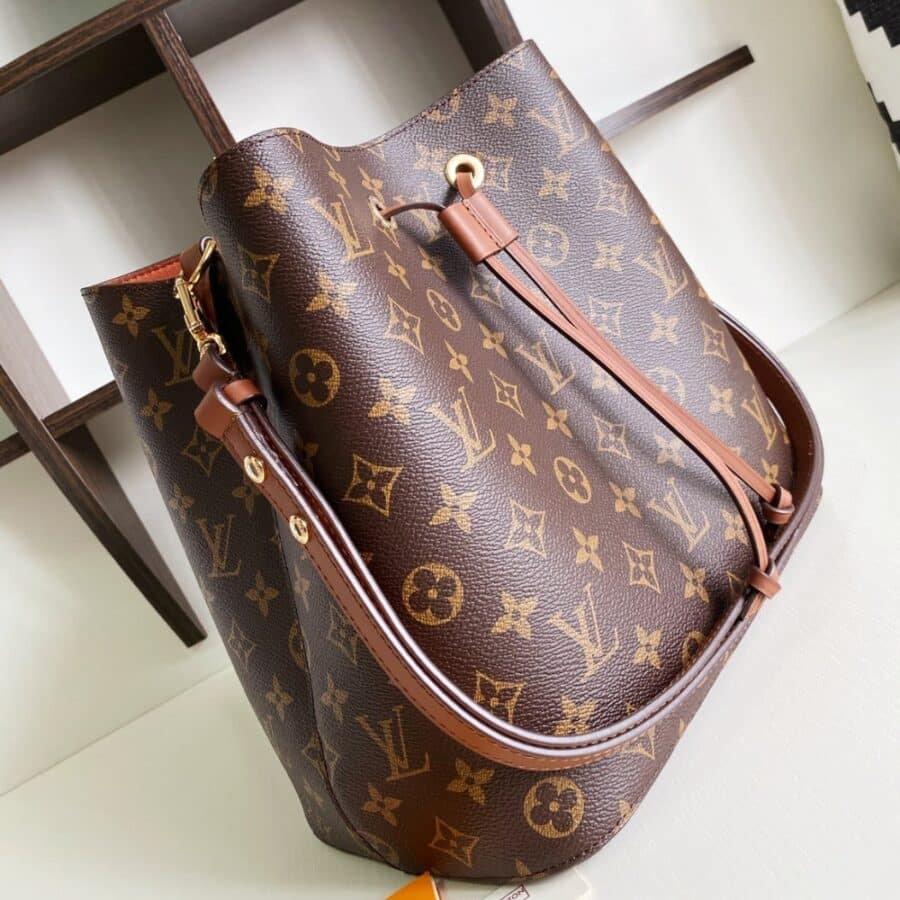 Alternative view of Louis Vuitton Néonoé MM Monogram Canvas Bucket Bag Caramel Brown 26cm M44887