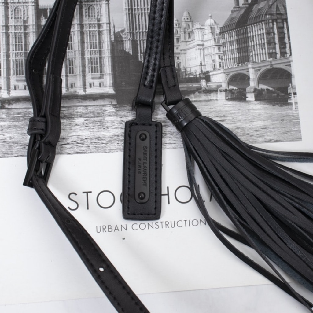Saint Laurent Lou Camera Bag In Quilted Leather Black Noir 23Cm 761554DV7081000 - Image 7
