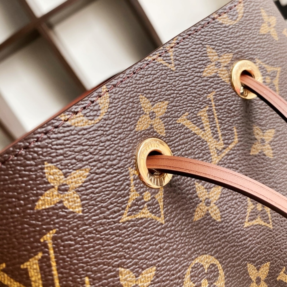 Louis Vuitton Néonoé MM Monogram Canvas Bucket Bag Caramel Brown 26cm M44887 - Image 4