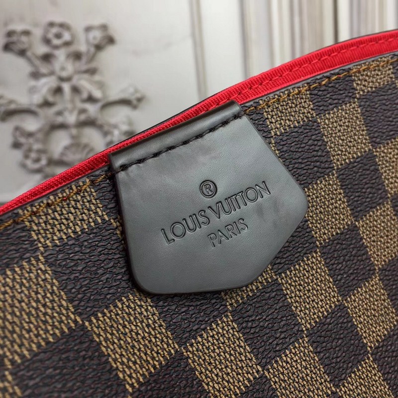 Louis Vuitton Graceful PM Damier Ebene Brown Red 35cm N44044 - Image 8