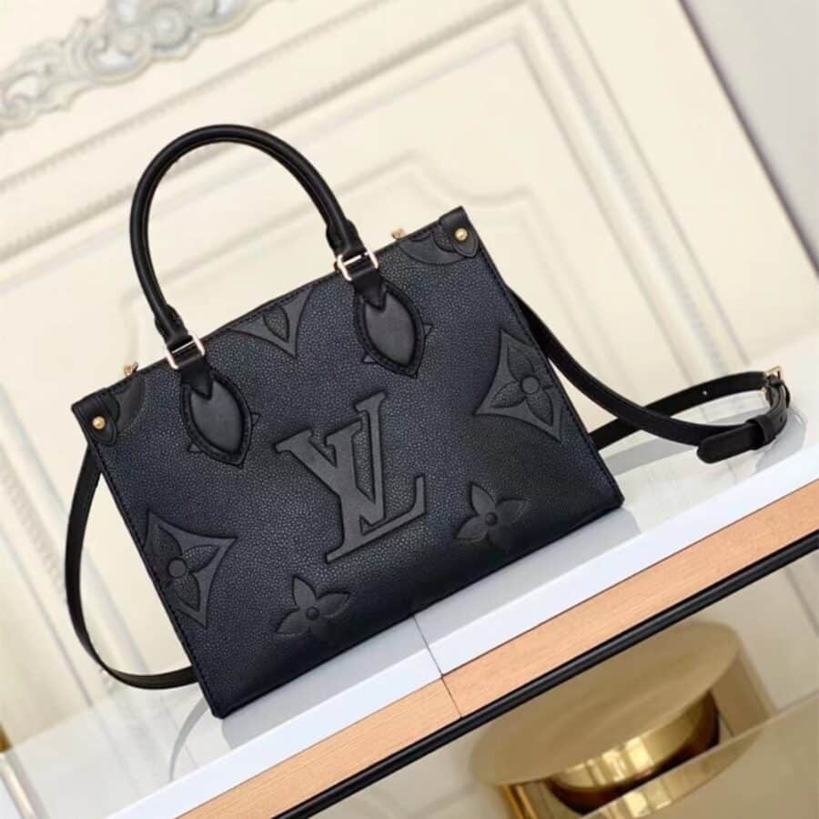 Alternative view of Louis Vuitton Onthego PM Monogram Empreinte Leather Tote Bag Black 25cm M45653
