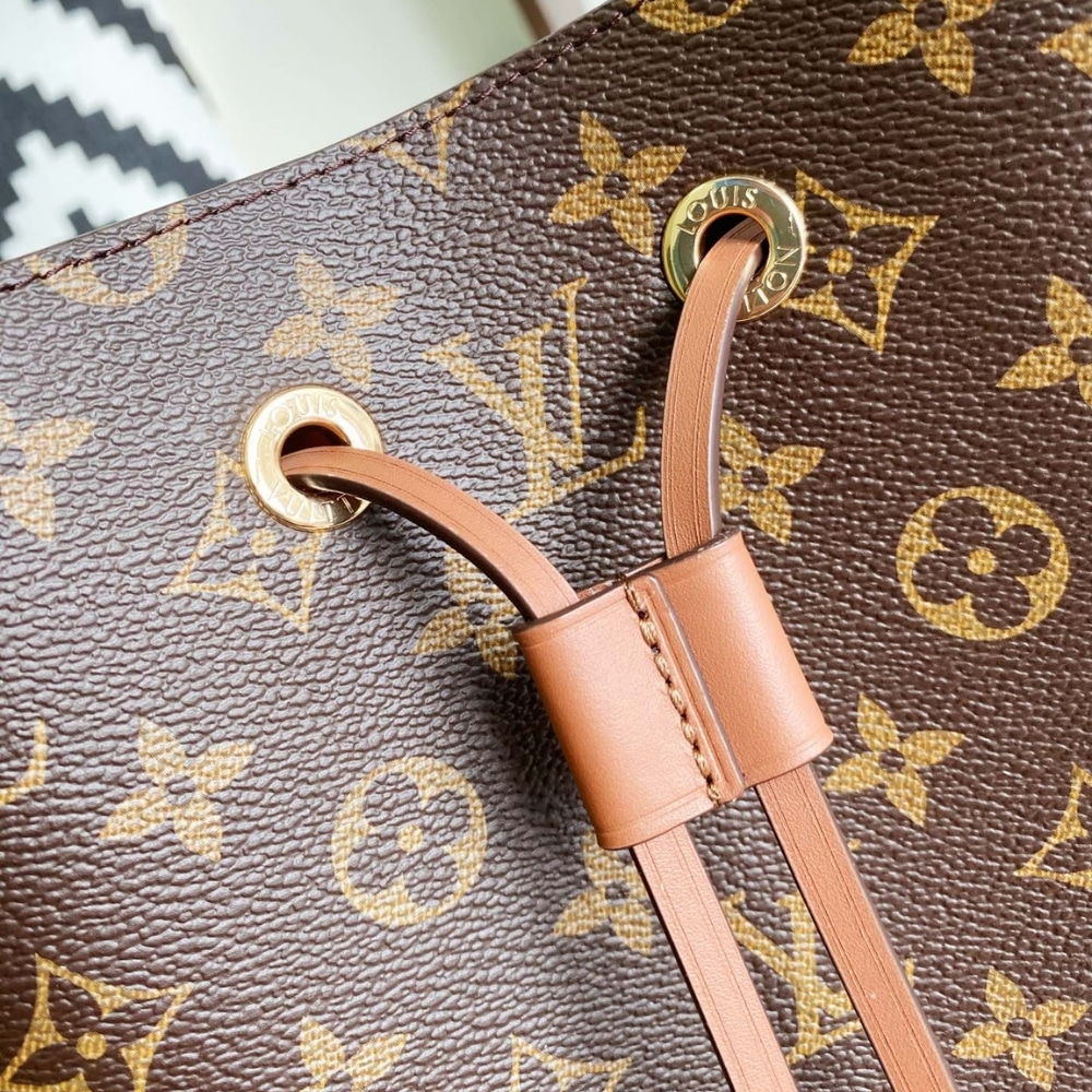Louis Vuitton Néonoé MM Monogram Canvas Bucket Bag Caramel Brown 26cm M44887 - Image 5
