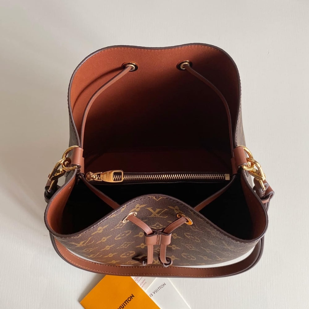 Louis Vuitton Néonoé MM Monogram Canvas Bucket Bag Caramel Brown 26cm M44887 - Image 8