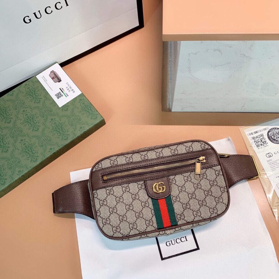Alternative view of Gucci Ophidia GG Supreme Belt Bag Brown 24cm 574796 97SIT 8747