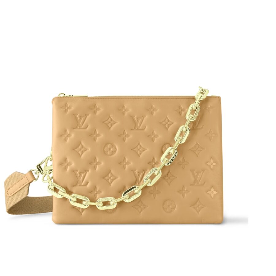 Louis Vuitton Coussin PM Monogram Leather Shoulder Bag Camel 26cm M57791