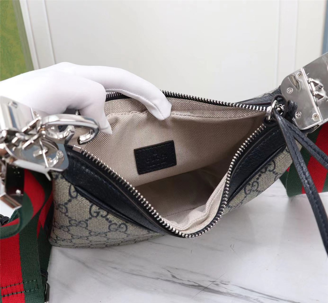 Gucci Attache Small Shoulder Bag Beige And Blue 23Cm 699409 96Grn 4082 - Image 3