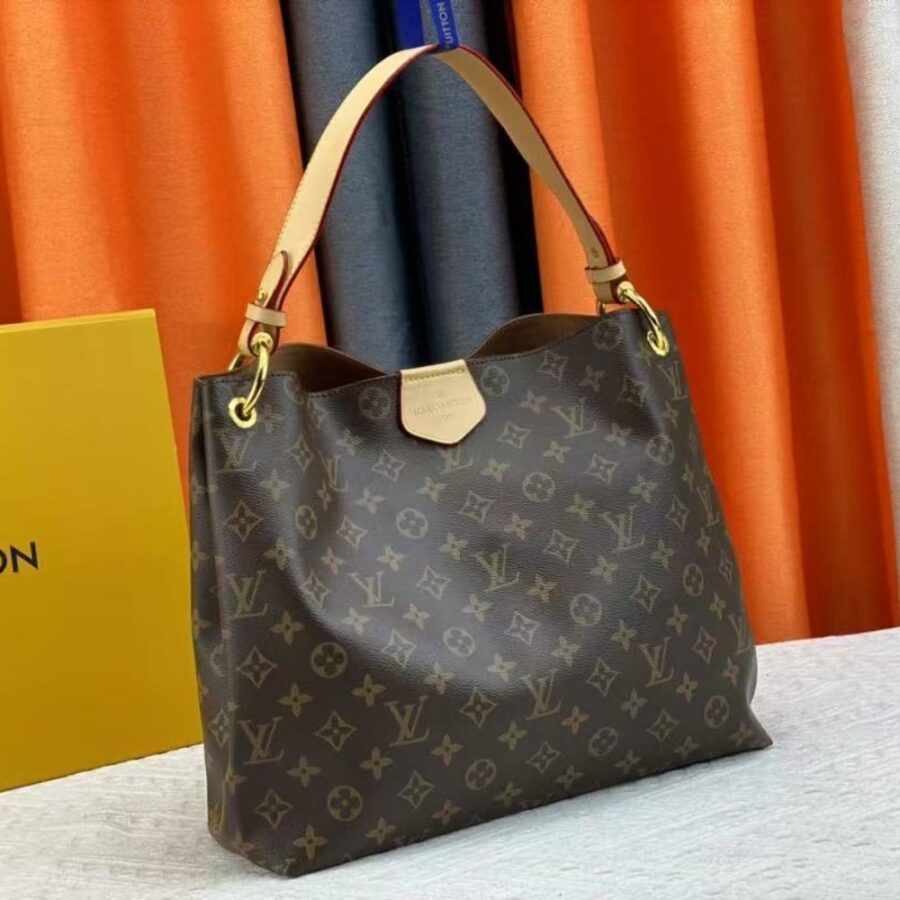 Alternative view of Louis Vuitton Graceful MM Monogram Canvas Hobo Bag Brown 41cm M43704