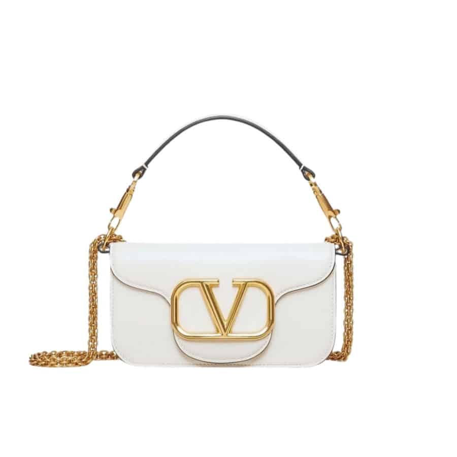 Valentino Locò Small Shoulder Bag In White 20cm 1W2B0K53ZXLI16