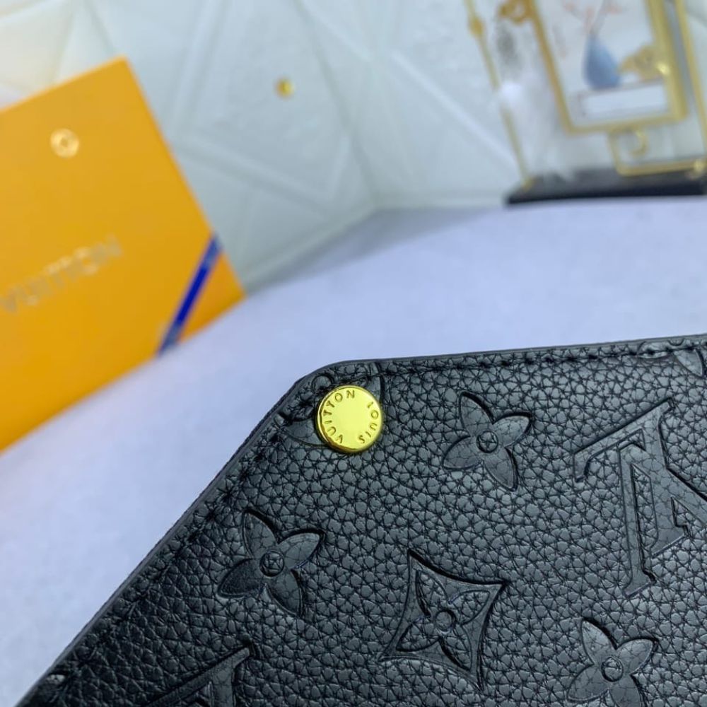 Louis Vuitton Félicie Pochette Monogram Empreinte Leather Crossbody Bag Black 21cm M82477 - Image 8