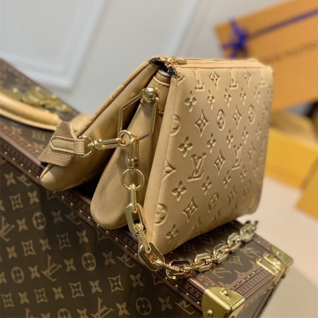 Louis Vuitton Coussin PM Monogram Leather Shoulder Bag Camel 26cm M57791 - Image 3