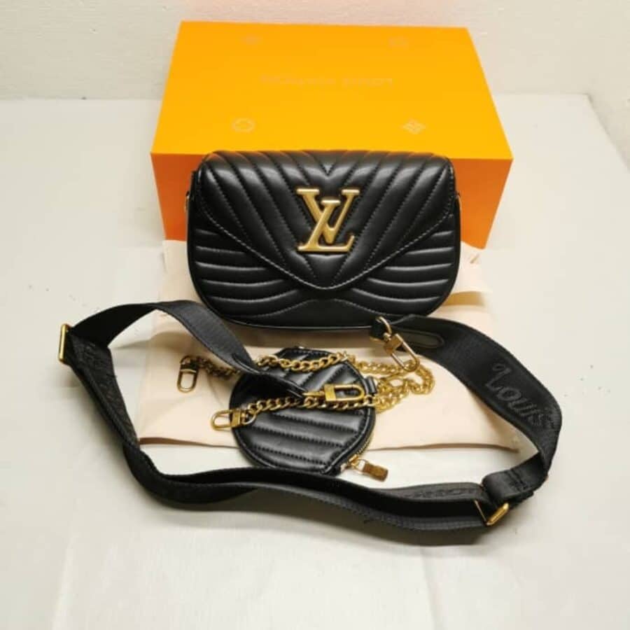 Alternative view of Louis Vuitton New Wave Multi Pochette Black 19Cm M56461