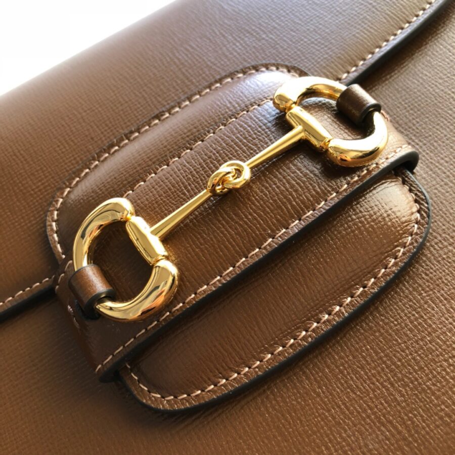 Alternative view of Gucci Horsebit 1955 Medium Shoulder Bag Brown Leather 25Cm 602204 1DB0G 2361