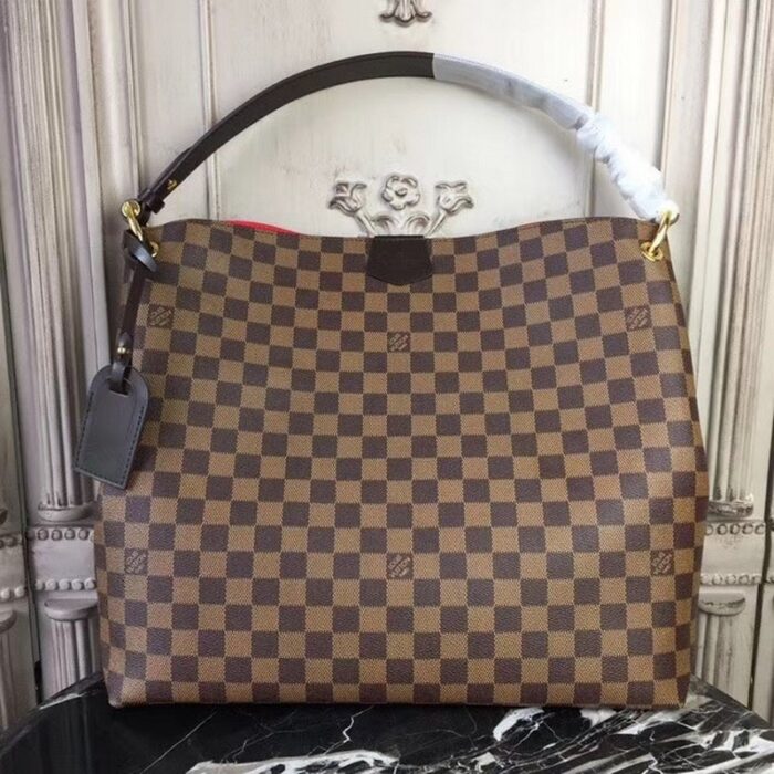 Alternative view of Louis Vuitton Graceful MM Damier Ebene Canvas Hobo Bag Brown 41cm N44045