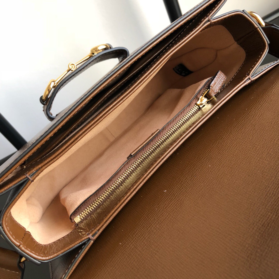 Gucci Horsebit 1955 Medium Shoulder Bag Brown Leather 25Cm 602204 1DB0G 2361 - Image 7