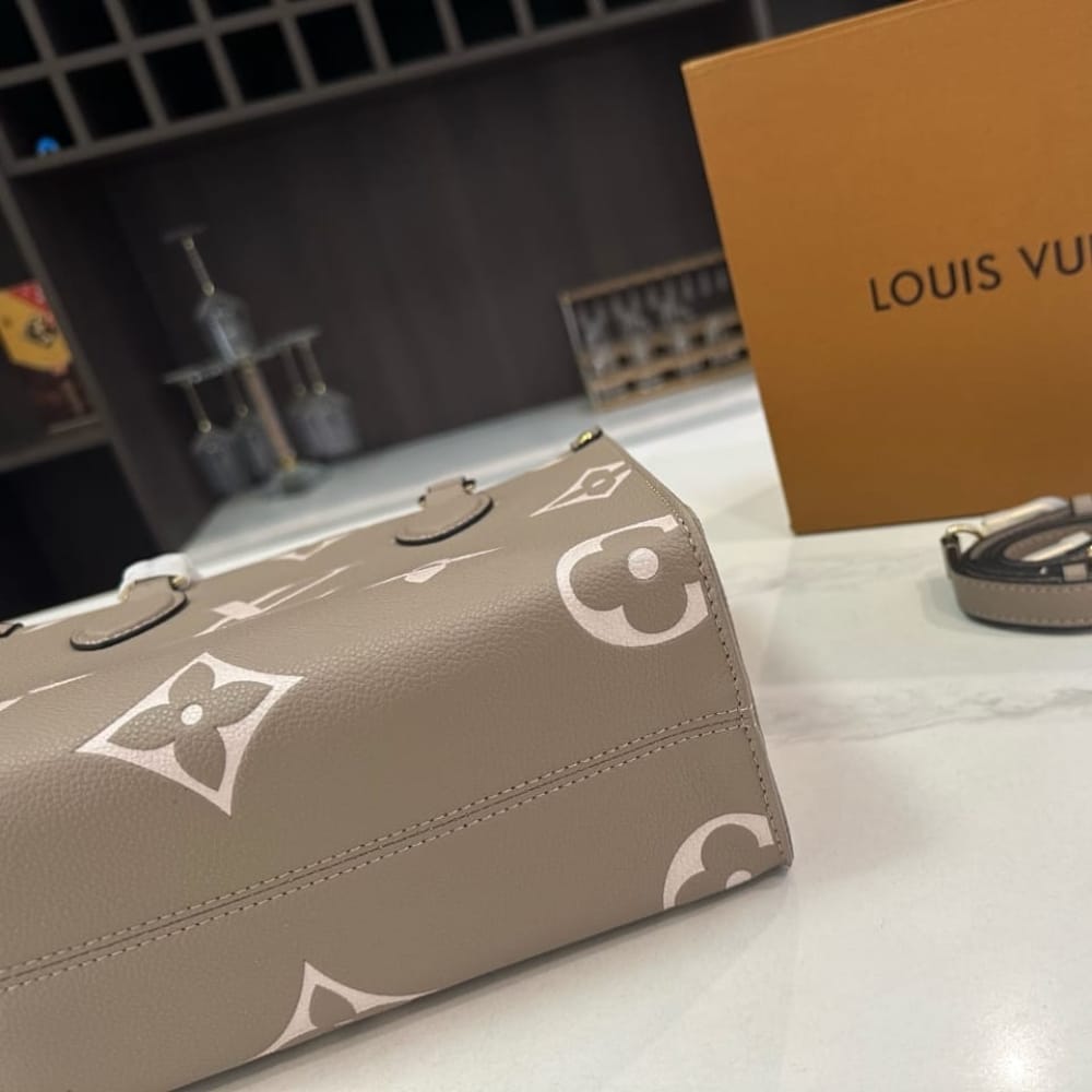 Louis Vuitton Onthego PM Bicolor Monogram Empreinte Leather Tote Bag Beige 25cm M45779 - Image 5