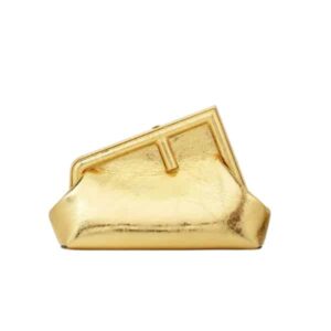 Fendi First Small Laminate Leather Bag Gold 24cm 8BP129AISPF0RXU