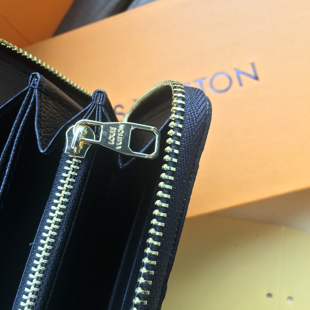 Louis Vuitton Zippy Wallet Monogram Empreinte Black 19cm M61864 - Image 6