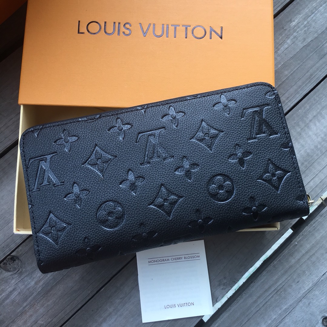 Louis Vuitton Zippy Wallet Monogram Empreinte Black 19cm M61864 - Image 4