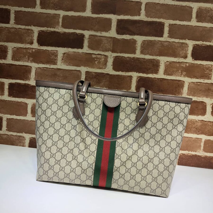 Alternative view of Gucci Ophidia Large Tote Bag Beige And Dark Brown Gg Supreme 38Cm 631685 96Iwb 8745