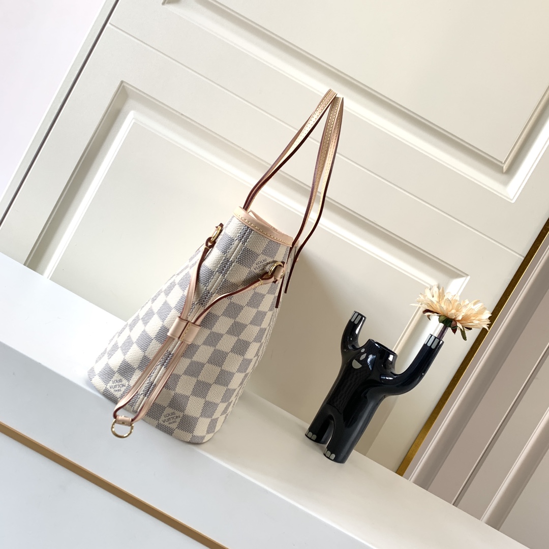 Louis Vuitton Neverfull PM Damier Azur Beige 29Cm N40605 - Image 7