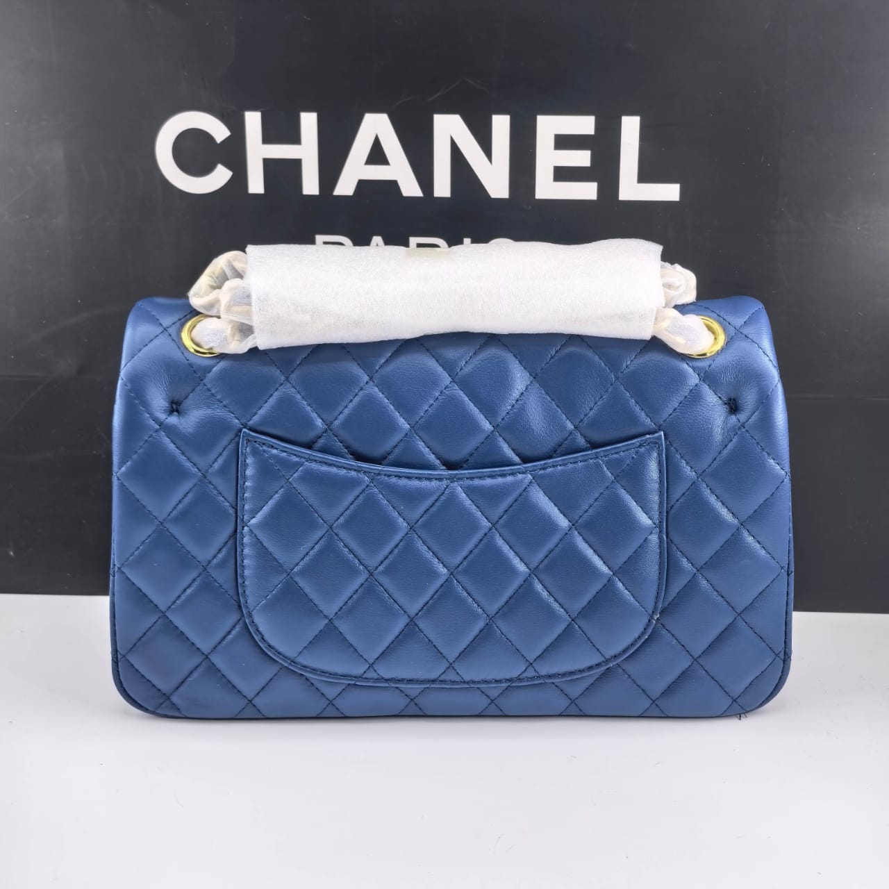 Chanel Classic Medium Flap Navy Blue 25cm - Image 5