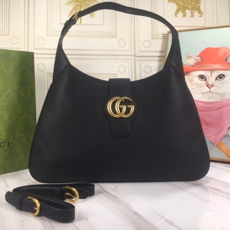Alternative view of Gucci Aphrodite Medium Shoulder Bag In Black 39Cm 726274 Aaa9F 1000