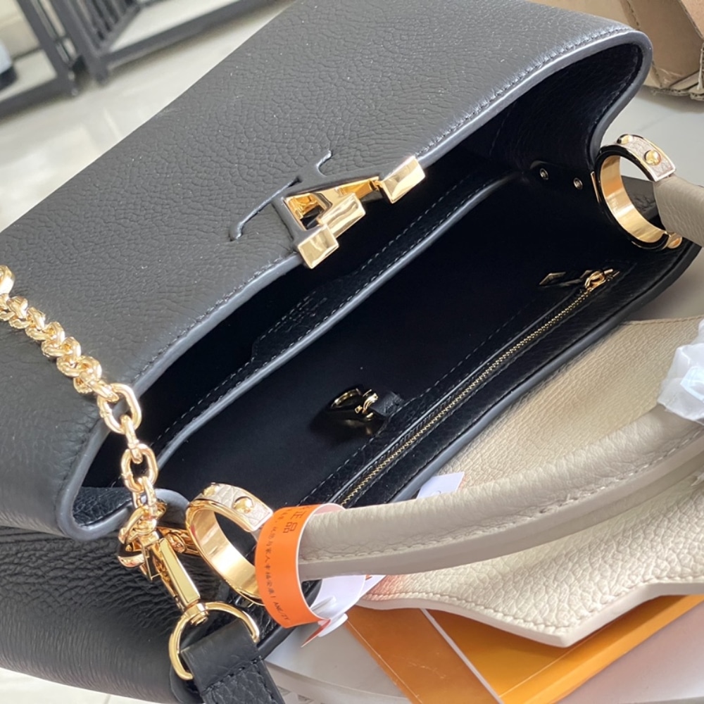 Louis Vuitton Capucines BB Bag Black And Grey 27Cm M20708 - Image 7