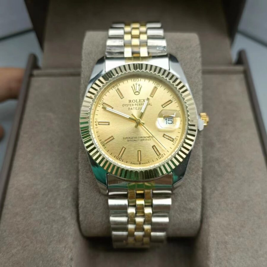 Alternative view of Rolex Datejust Jubilee Champagne Gold 36mm 126233 0015