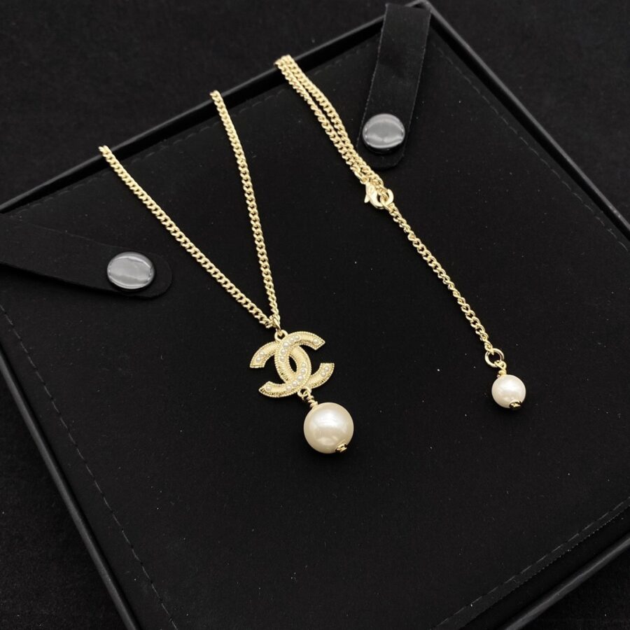 Alternative view of Chanel Cc Pearl Gold Necklace